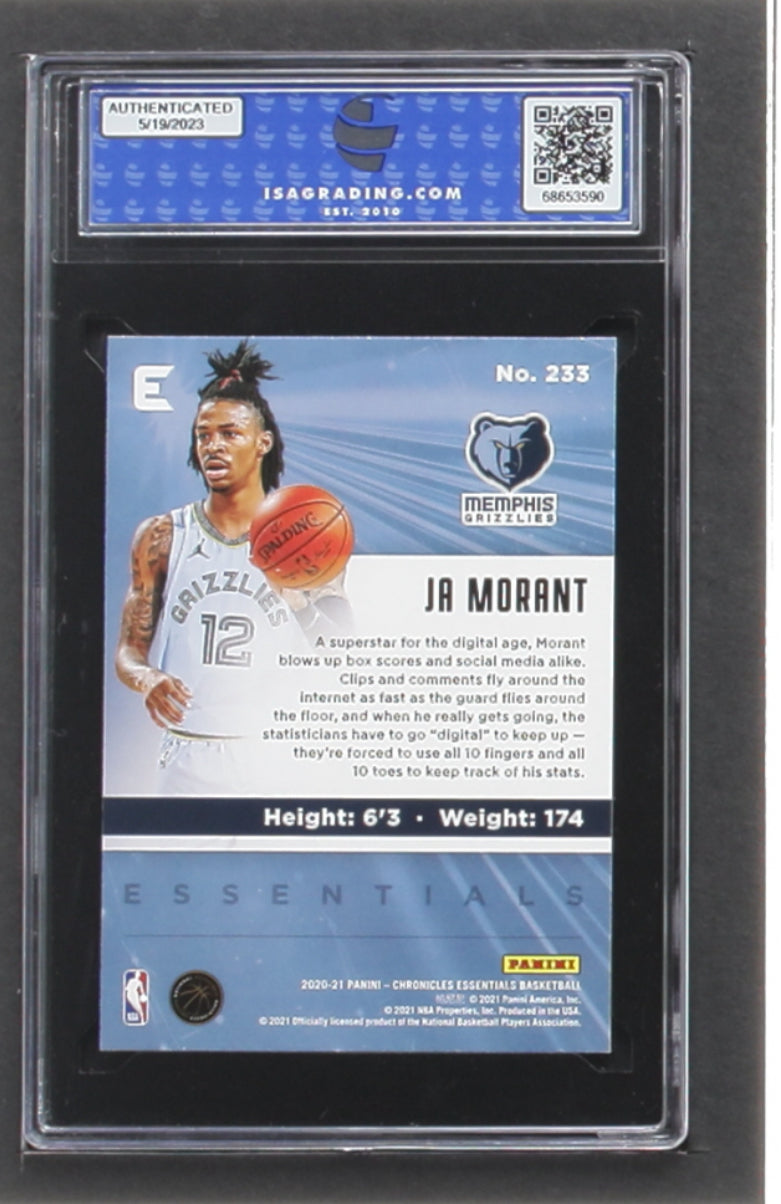 Ja Morant 2020-21 Panini Chronicles #233 / Essentials (ISA 10)